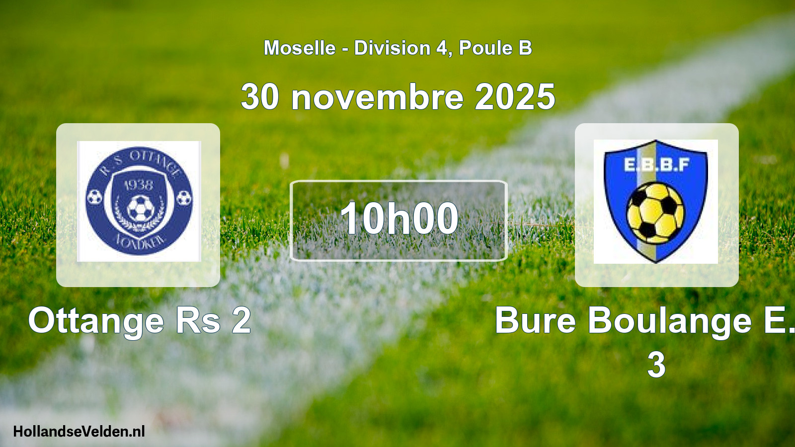 Scheduled Match: Ottange Rs 2 - Bure Boulange E.f. 3 (30 November 2025)