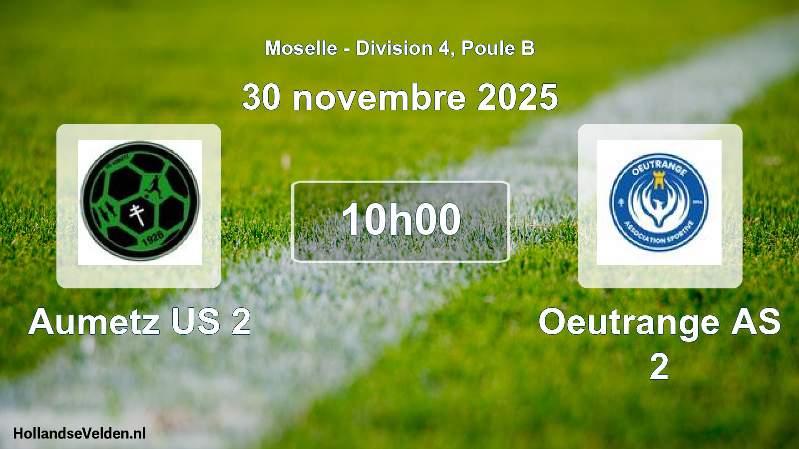 Scheduled Match: Aumetz US 2 - Oeutrange AS 2 (30 November 2025)