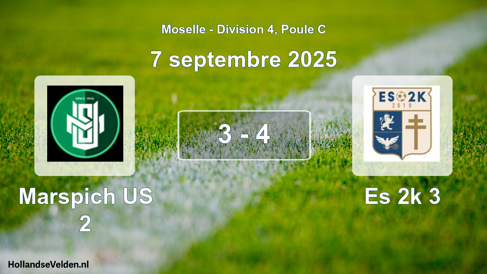 Match joué: Marspich US 2 - Es 2k 3 3 - 4 (7 septembre 2025)