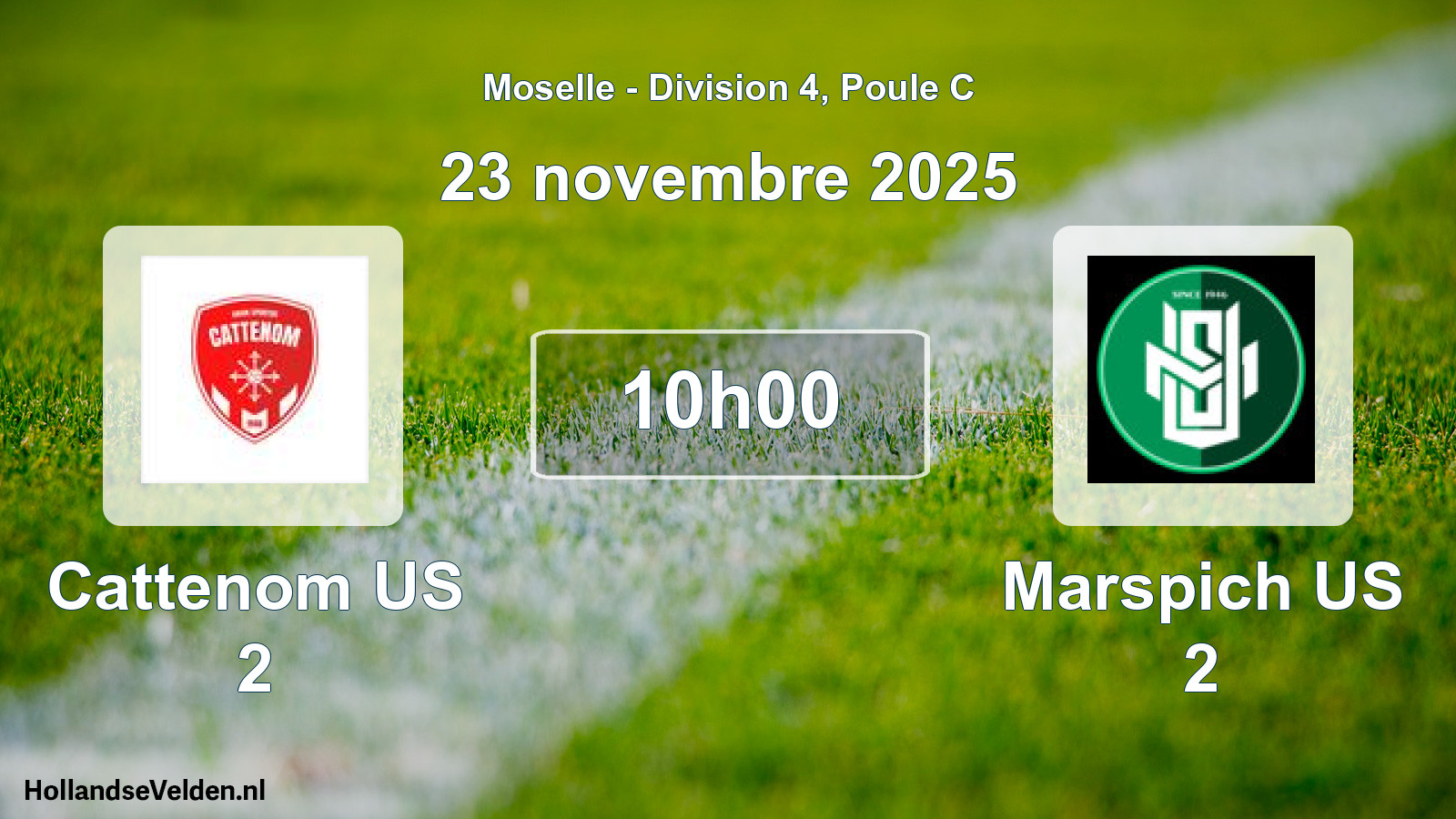 Match programmé: Cattenom US 2 - Marspich US 2 (23 novembre 2025)
