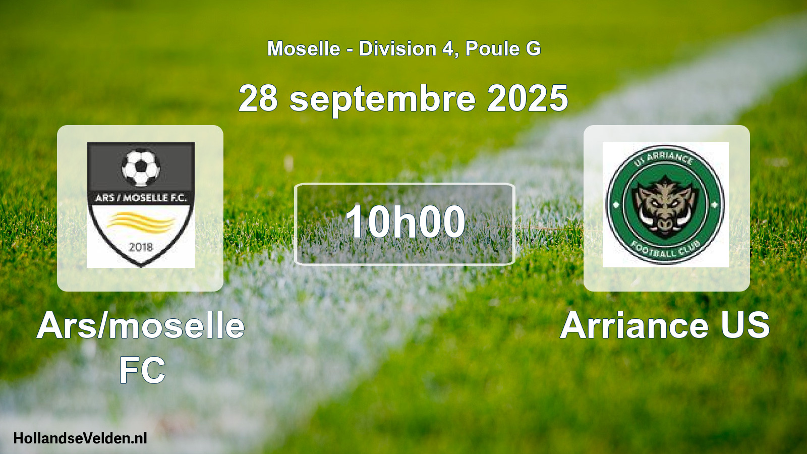 Scheduled Match: Ars/moselle FC - Arriance US (28 September 2025)