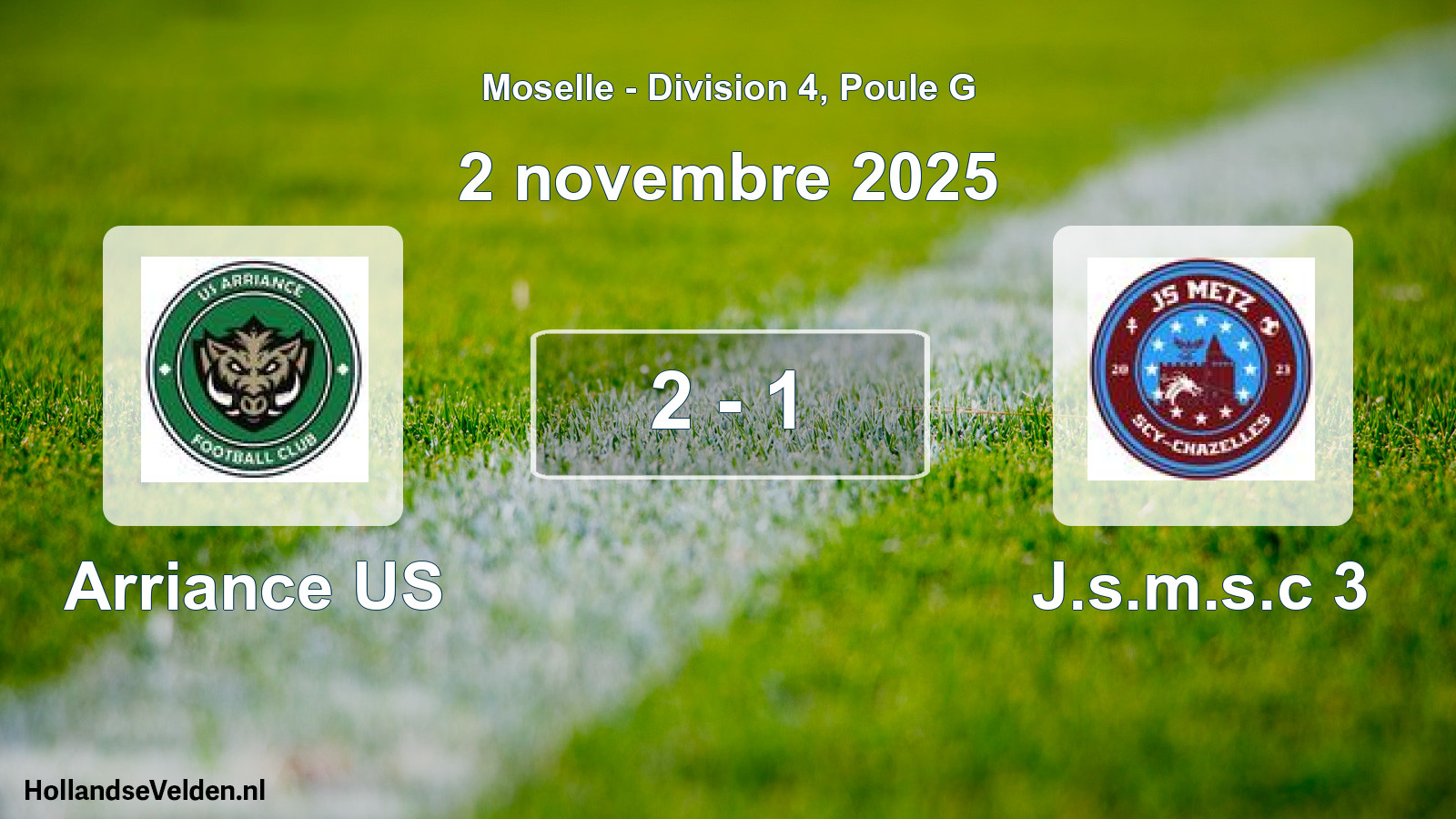 Total number of matches played: Arriance US - J.s.m.s.c 3 2 - 1 (2 November 2025)