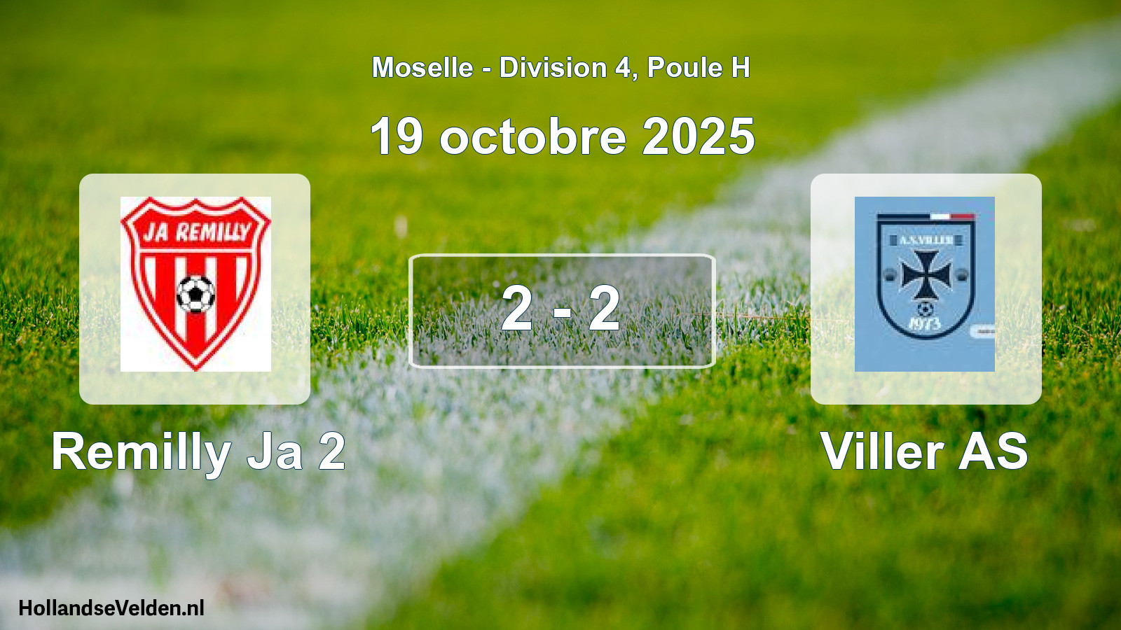 Match joué: Remilly Ja 2 - Viller AS 2 - 2 (19 octobre 2025)