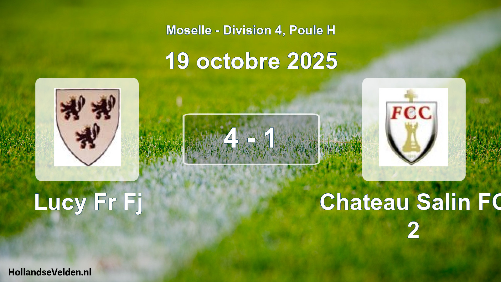 Total number of matches played: Lucy Fr Fj - Chateau Salin FC 2 4 - 1 (19 October 2025)
