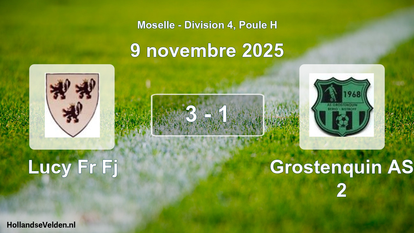 Match joué: Lucy Fr Fj - Grostenquin AS 2 3 - 1 (9 novembre 2025)