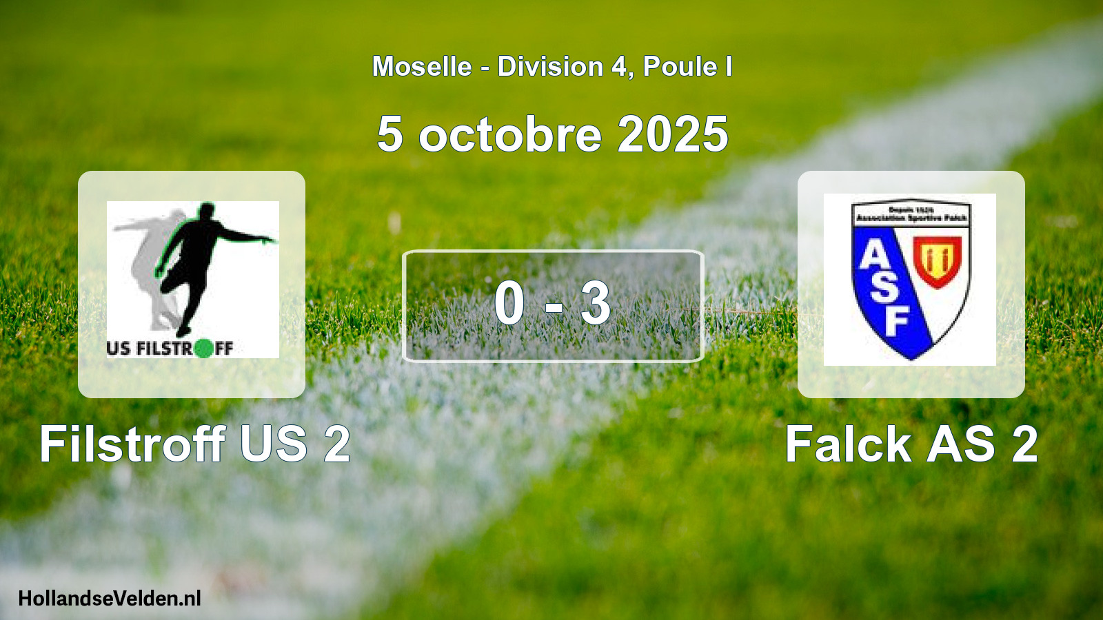Match joué: Filstroff US 2 - Falck AS 2 0 - 3 (5 octobre 2025)