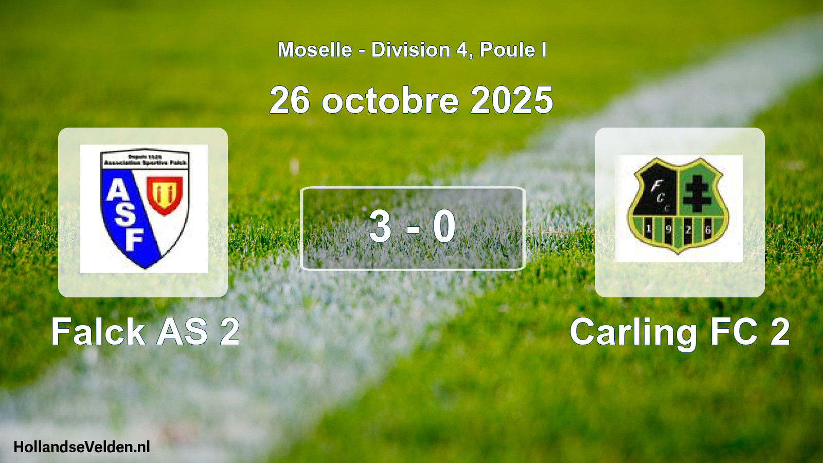 Match joué: Falck AS 2 - Carling FC 2 3 - 0 (26 octobre 2025)