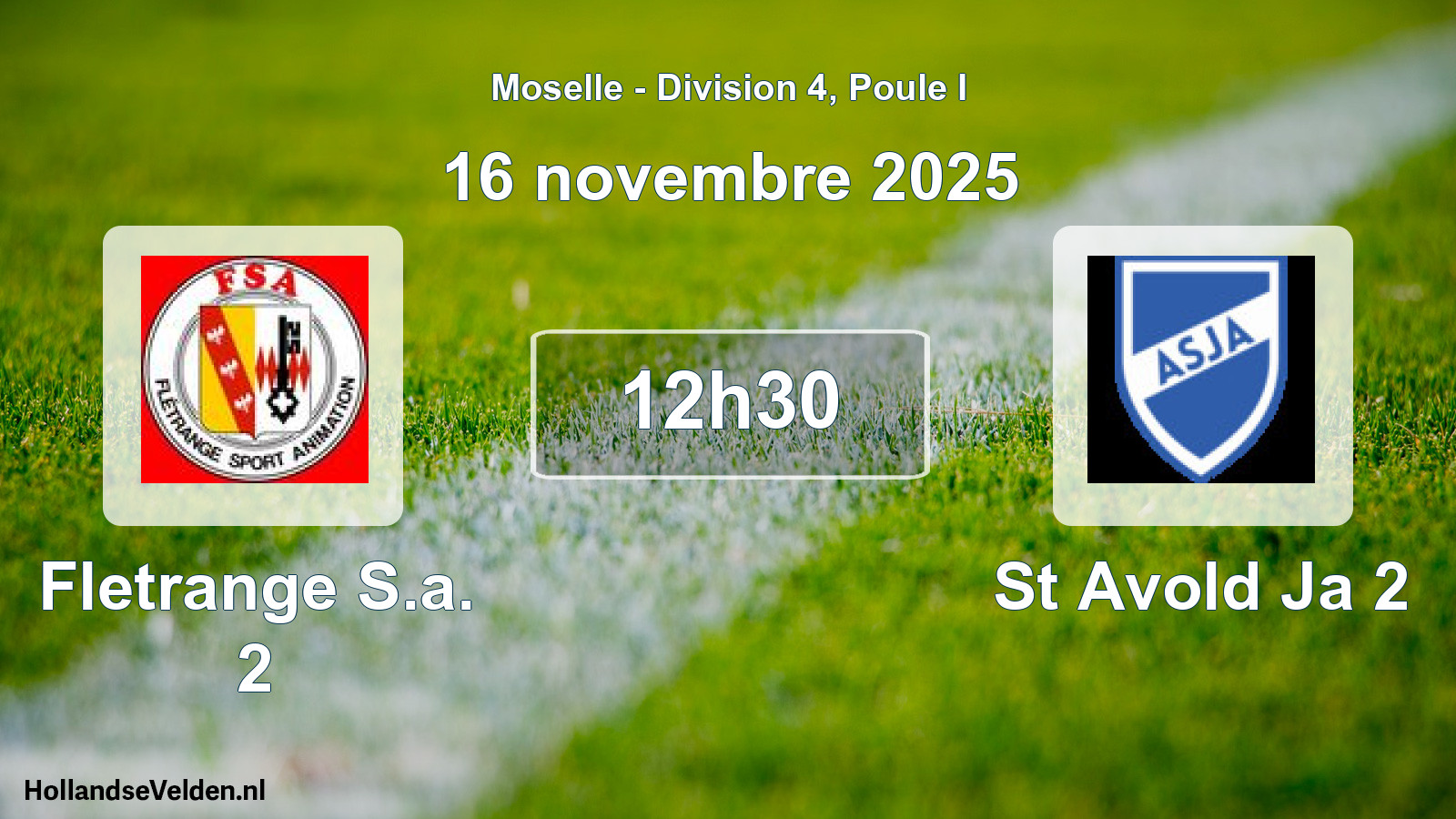 Match programmé: Fletrange S.a. 2 - St Avold Ja 2 (16 novembre 2025)