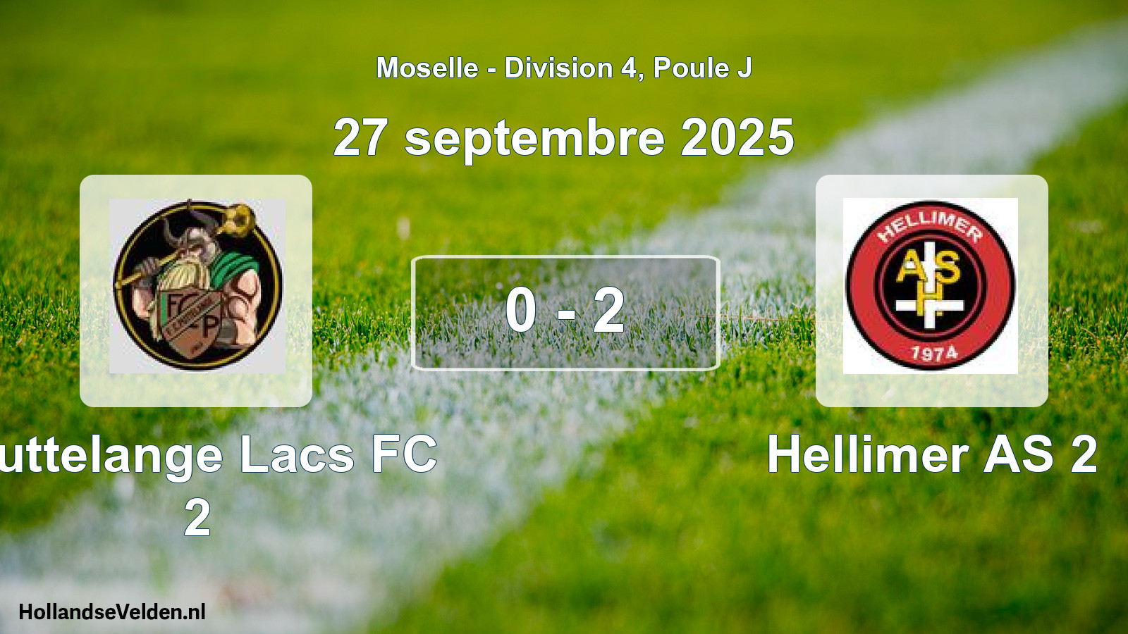 Gespeelde wedstrijd: Puttelange Lacs FC 2 - Hellimer AS 2 0 - 2 (27 september 2025)