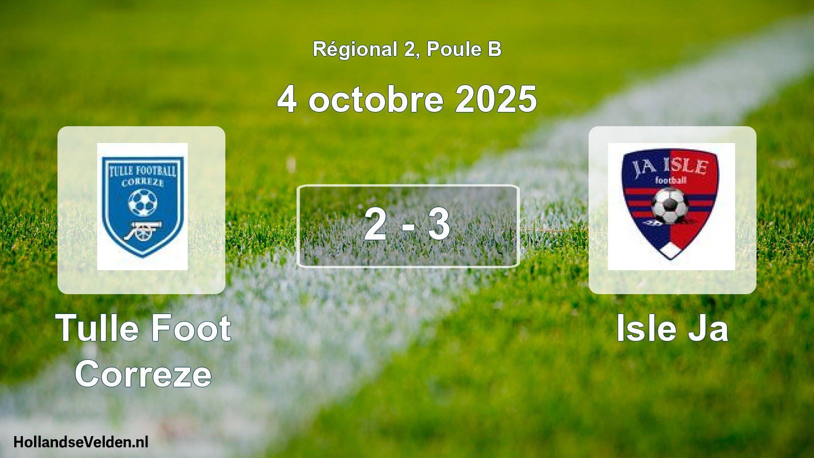Gespeelde wedstrijd: Tulle Foot Correze - Isle Ja 2 - 3 (4 octobre 2025)