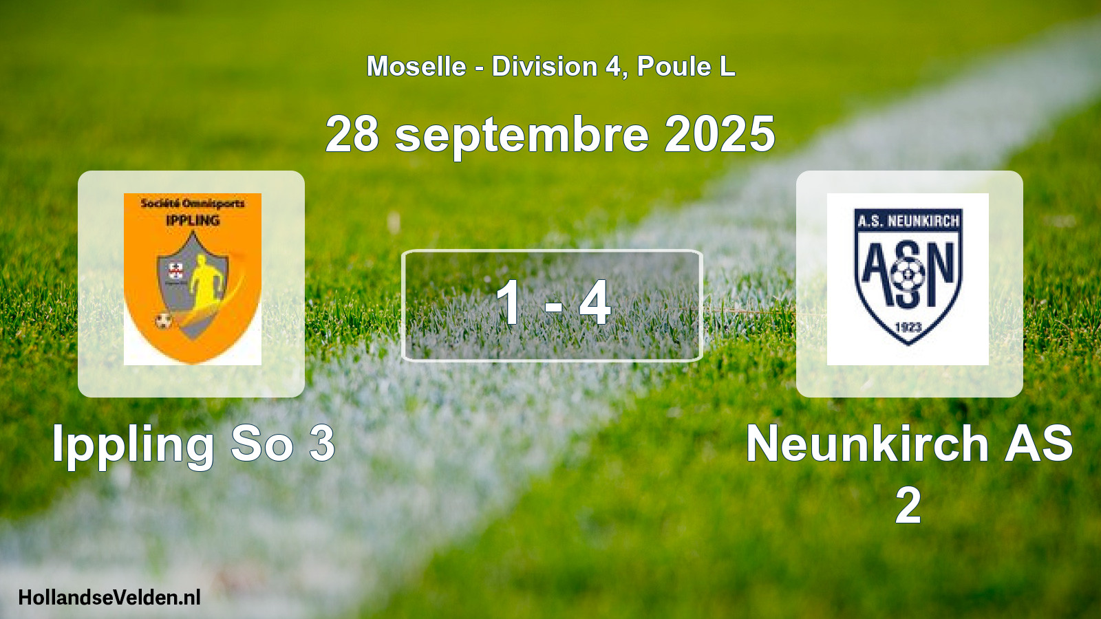 Match joué: Ippling So 3 - Neunkirch AS 2 1 - 4 (28 septembre 2025)