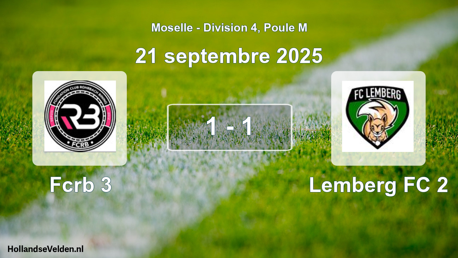 Match joué: Fcrb 3 - Lemberg FC 2 1 - 1 (21 septembre 2025)