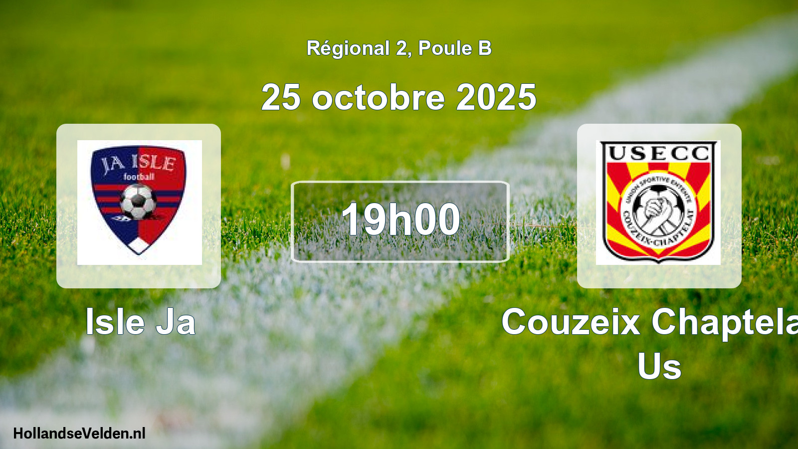 Geplande wedstrijd: Isle Ja - Couzeix Chaptelat Us (25 octobre 2025)