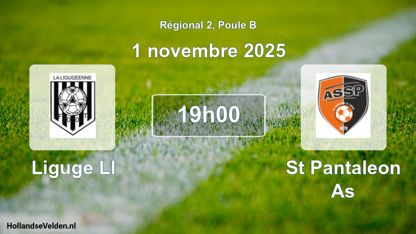Geplande wedstrijd: Liguge Ll - St Pantaleon As (1 november 2025)