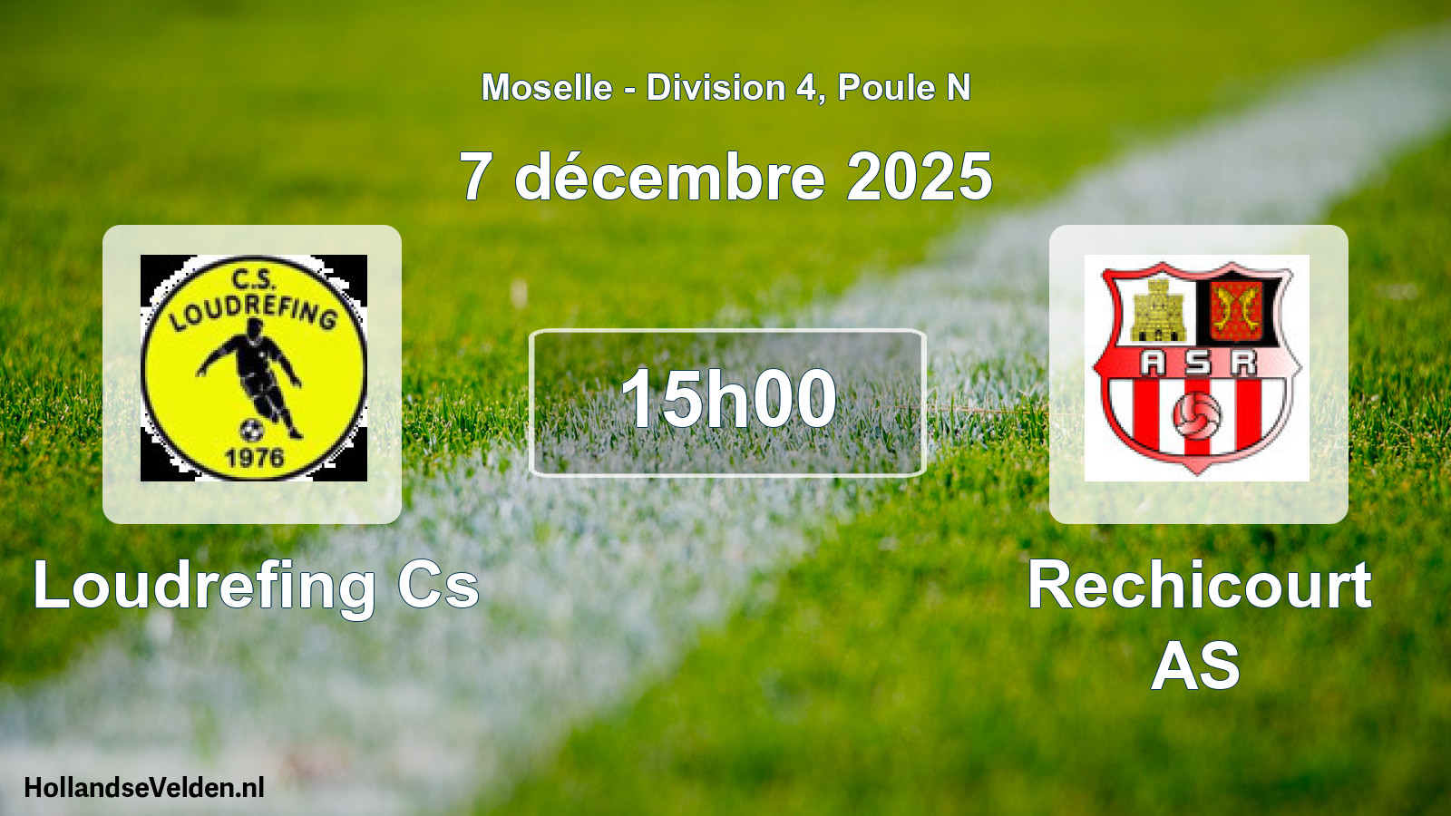 Geplande wedstrijd: Loudrefing Cs - Rechicourt AS (7 december 2025)
