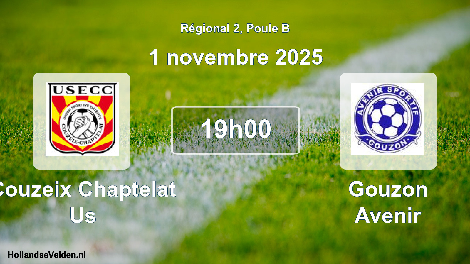 Geplande wedstrijd: Couzeix Chaptelat Us - Gouzon Avenir (1 novembre 2025)