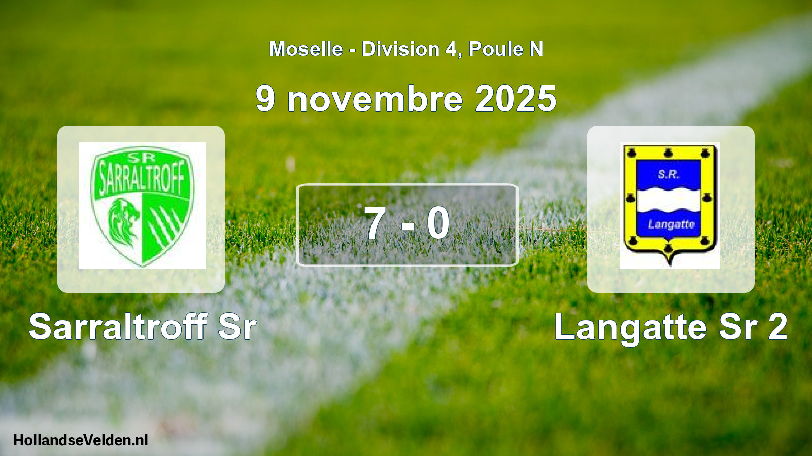 Match joué: Sarraltroff Sr - Langatte Sr 2 7 - 0 (9 novembre 2025)