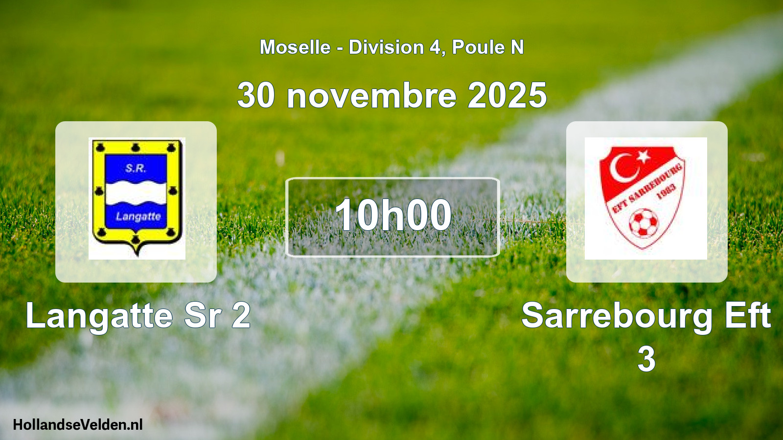 Scheduled Match: Langatte Sr 2 - Sarrebourg Eft 3 (30 November 2025)