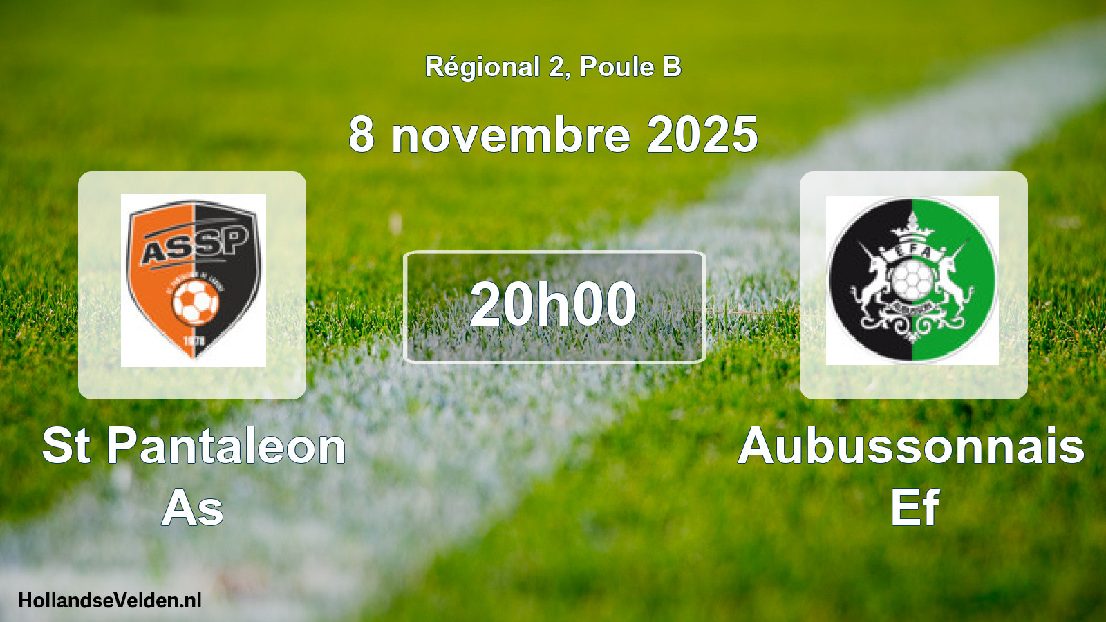 Scheduled Match: St Pantaleon As - Aubussonnais Ef (8 November 2025)