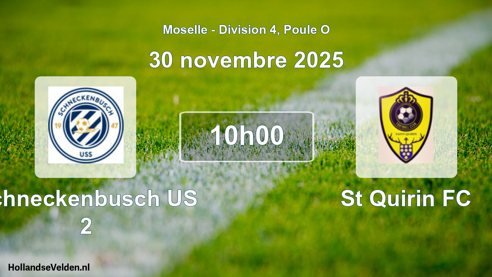 Geplande wedstrijd: Schneckenbusch US 2 - St Quirin FC (30 november 2025)