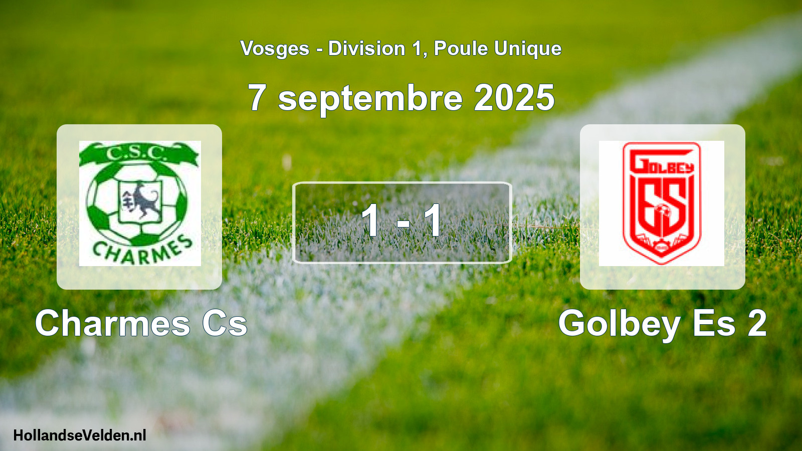 Gespeelde wedstrijd: Charmes Cs - Golbey Es 2 1 - 1 (7 september 2025)