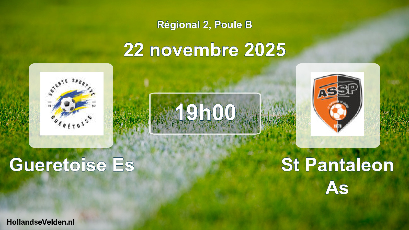 Scheduled Match: Gueretoise Es - St Pantaleon As (22 November 2025)