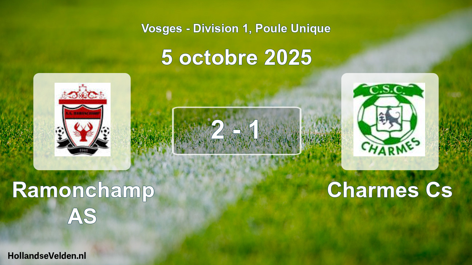 Total number of matches played: Ramonchamp AS - Charmes Cs 2 - 1 (5 October 2025)