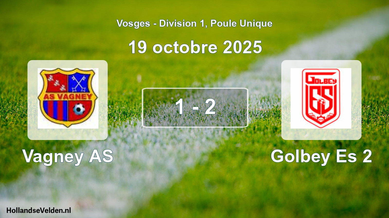 Match joué: Vagney AS - Golbey Es 2 1 - 2 (19 octobre 2025)