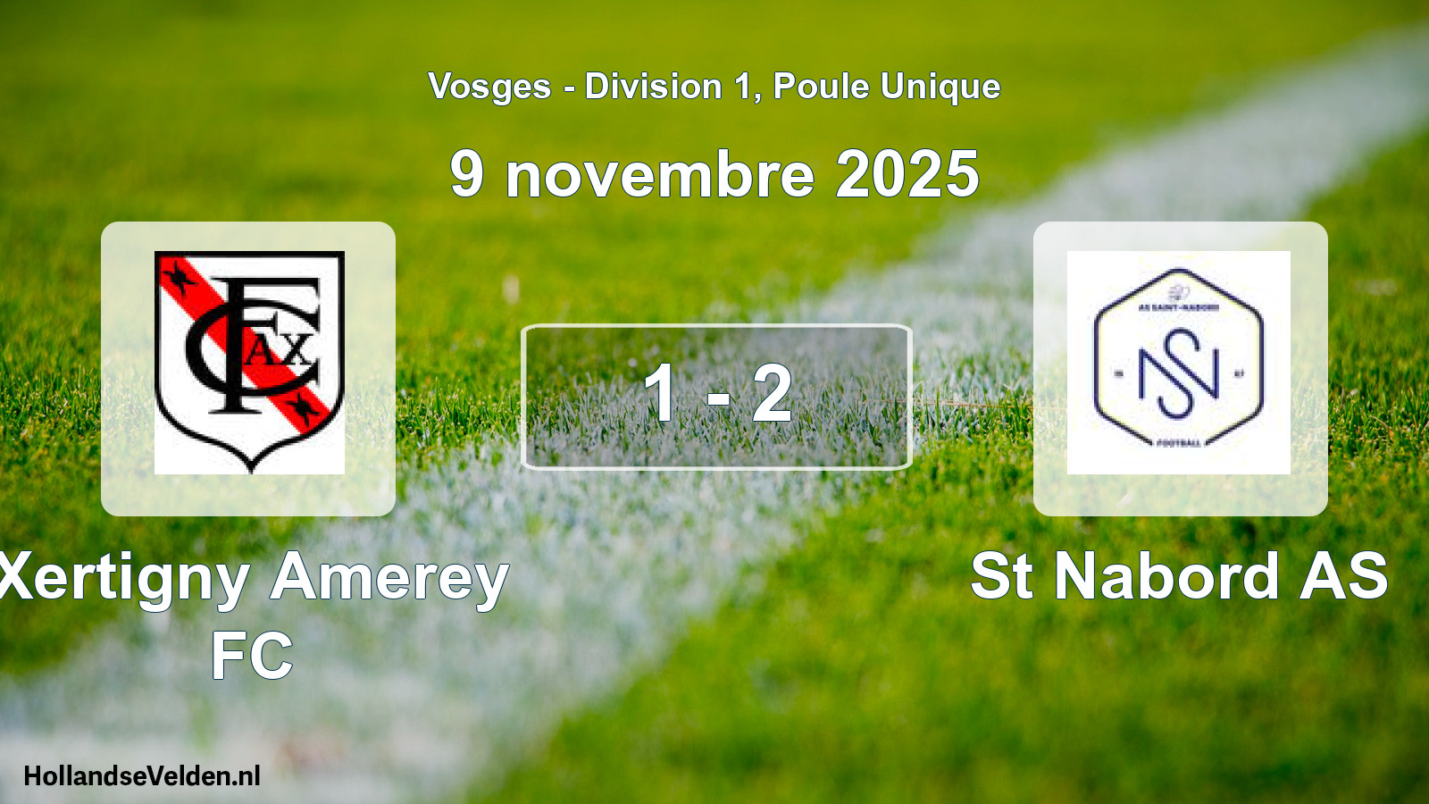 Match joué: Xertigny Amerey FC - St Nabord AS 1 - 2 (9 novembre 2025)
