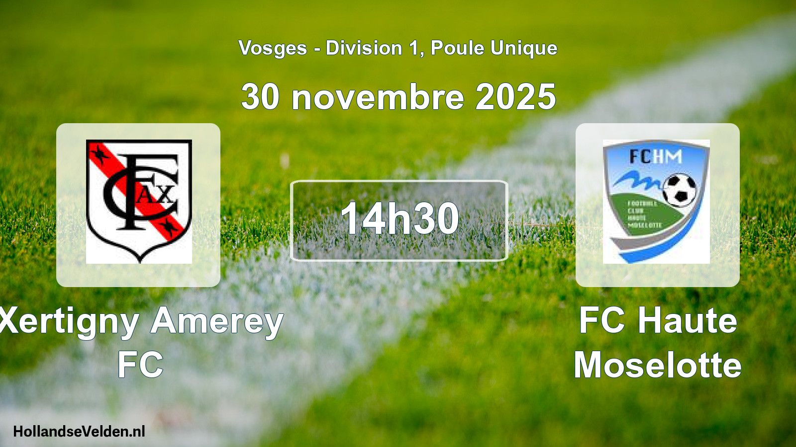 Geplande wedstrijd: Xertigny Amerey FC - FC Haute Moselotte (30 november 2025)