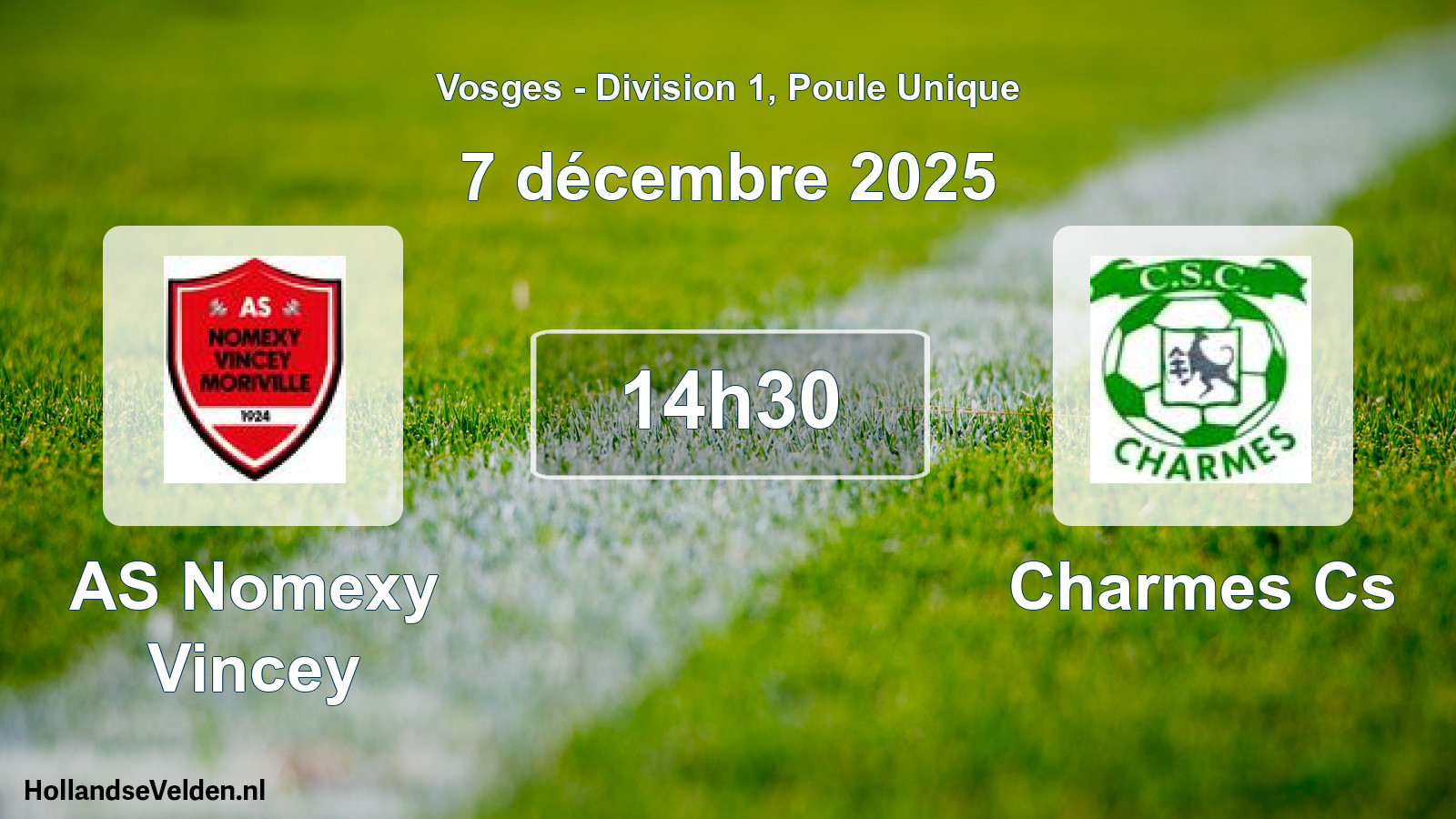 Scheduled Match: AS Nomexy Vincey - Charmes Cs (7 December 2025)
