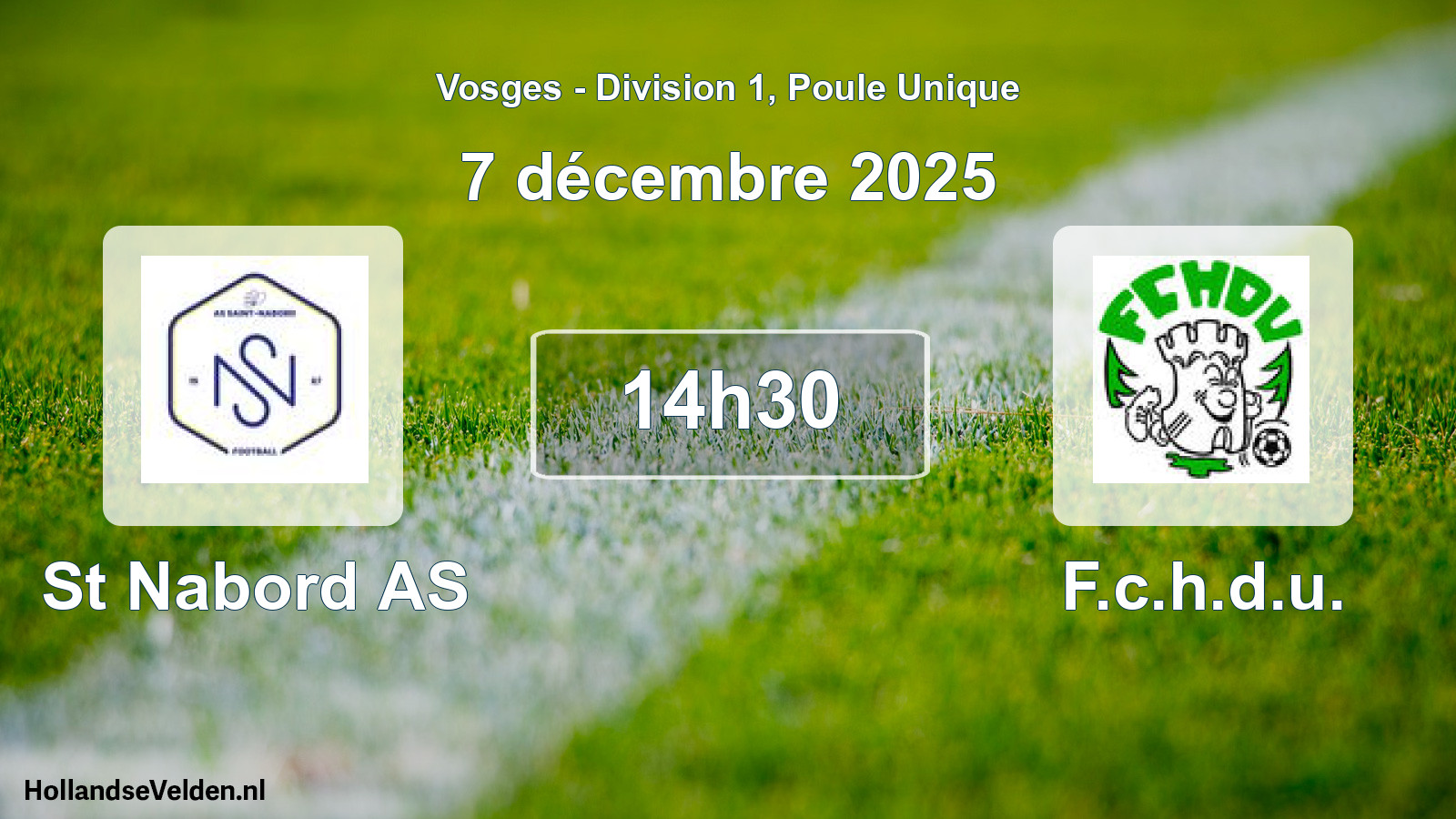 Match programmé: St Nabord AS - F.c.h.d.u. (7 décembre 2025)