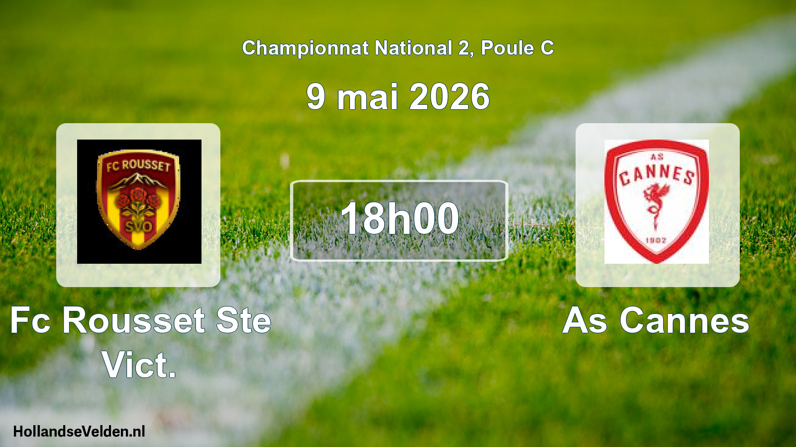 Scheduled Match: Fc Rousset Ste Vict. - As Cannes (9 May 2026)