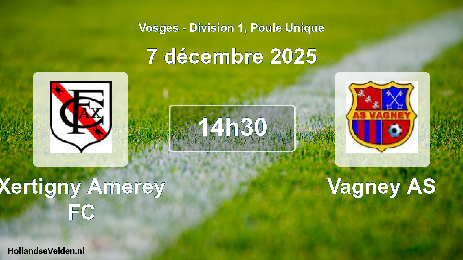 Geplande wedstrijd: Xertigny Amerey FC - Vagney AS (7 december 2025)