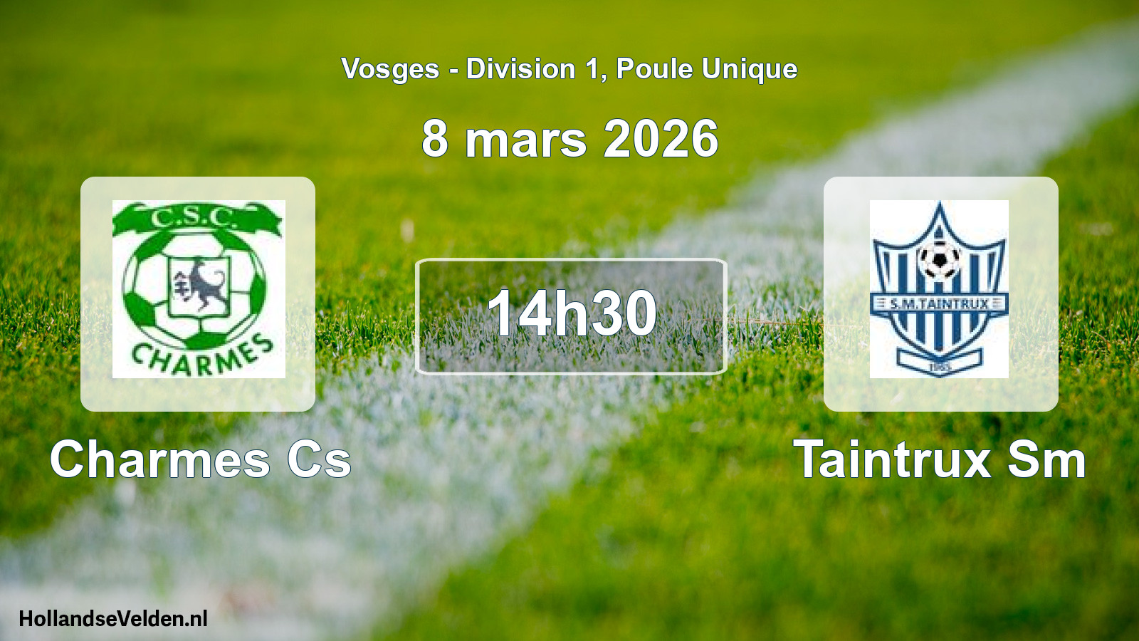 Match programmé: Charmes Cs - Taintrux Sm (8 mars 2026)