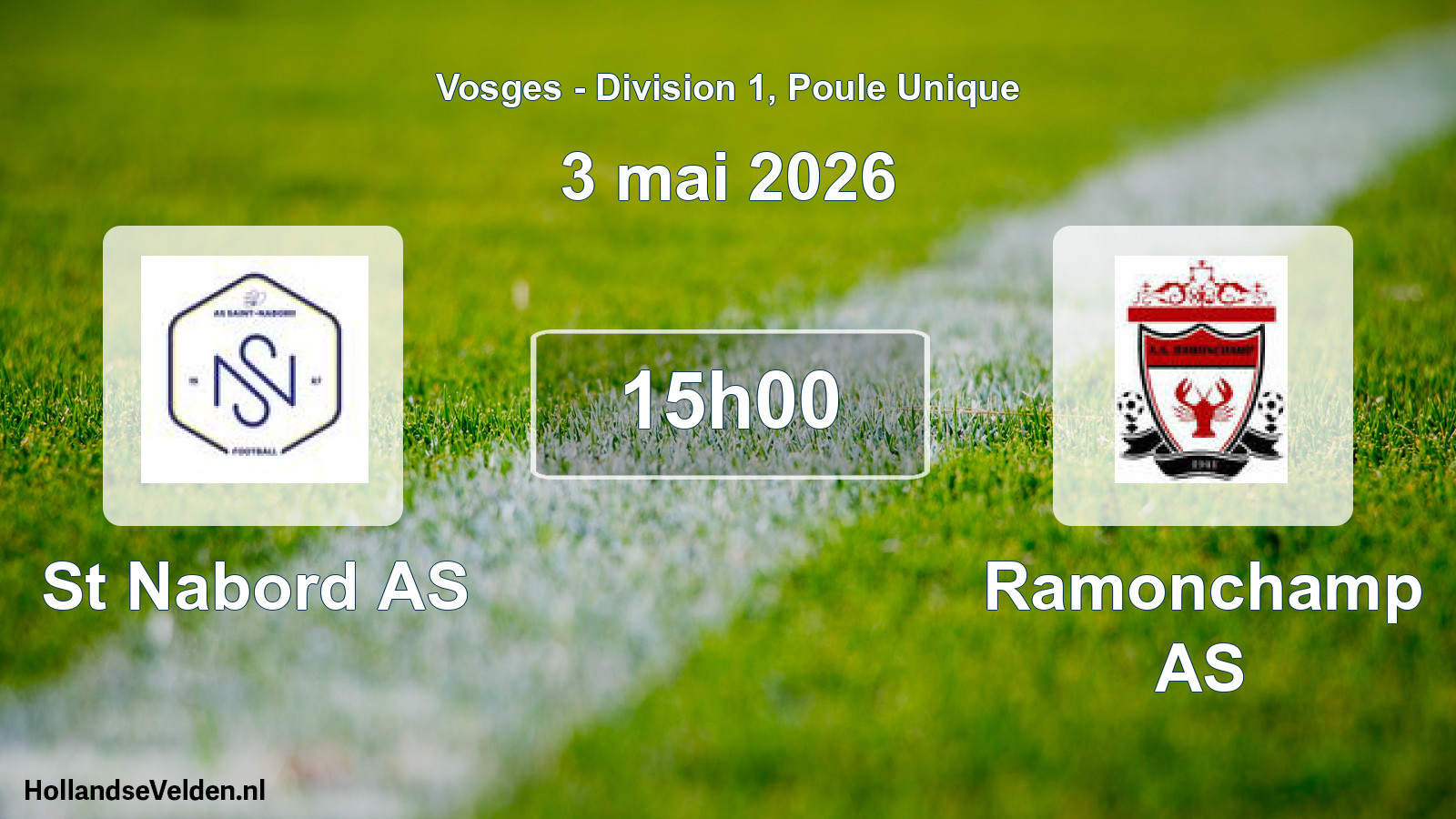 Geplande wedstrijd: St Nabord AS - Ramonchamp AS (3 mei 2026)