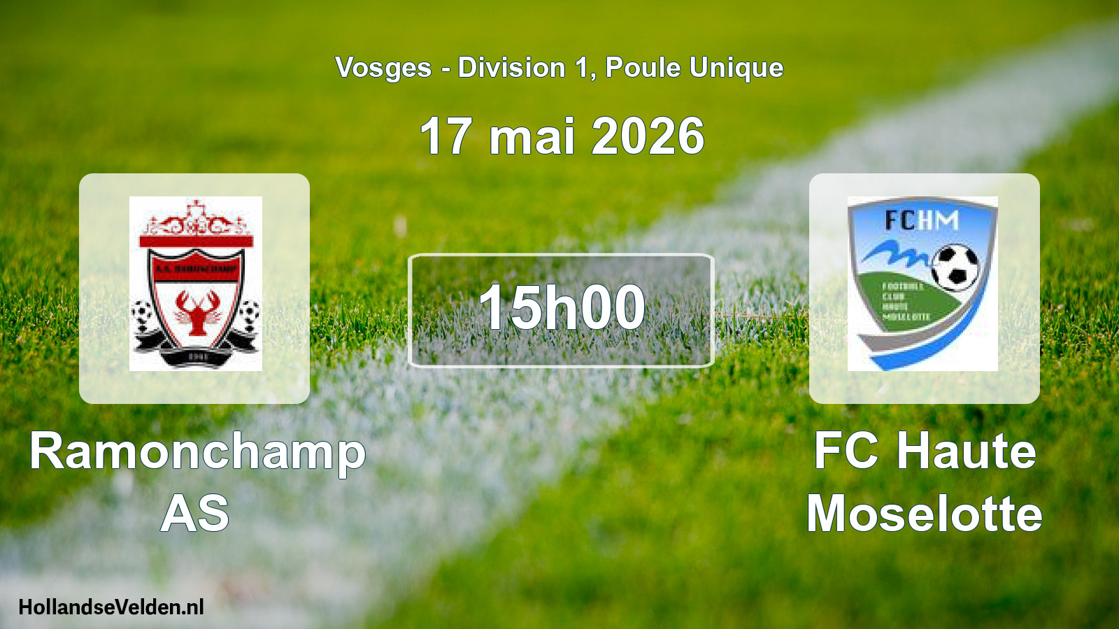 Scheduled Match: Ramonchamp AS - FC Haute Moselotte (17 May 2026)