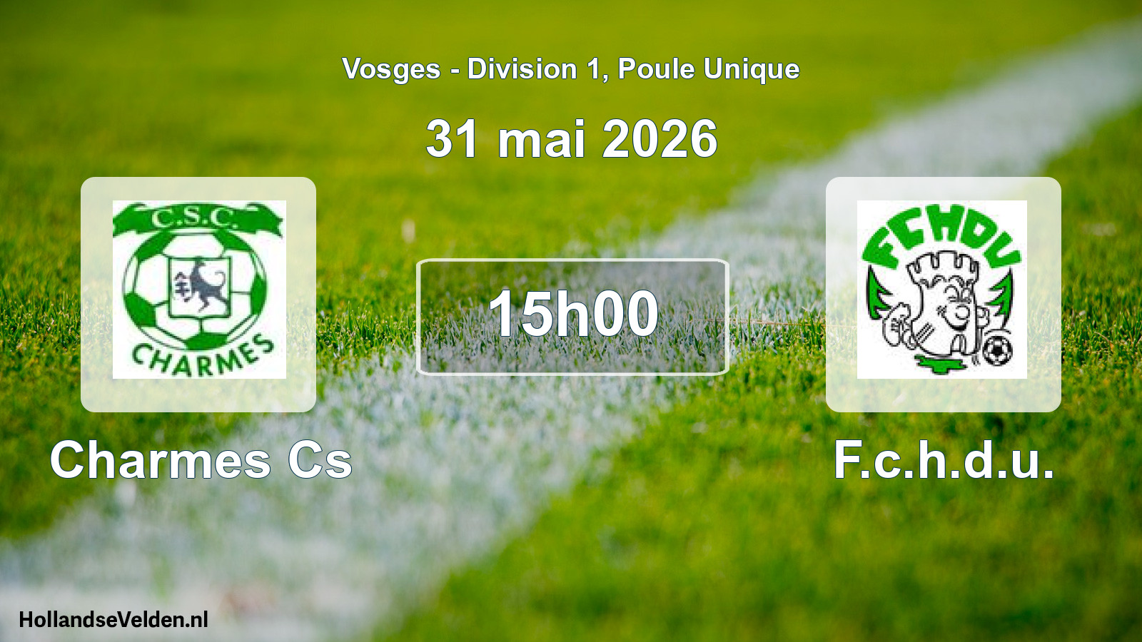 Scheduled Match: Charmes Cs - F.c.h.d.u. (31 May 2026)