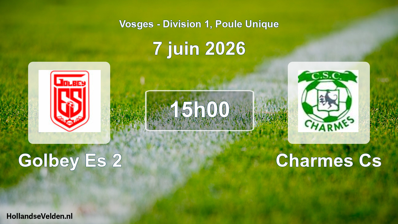 Match programmé: Golbey Es 2 - Charmes Cs (7 juin 2026)