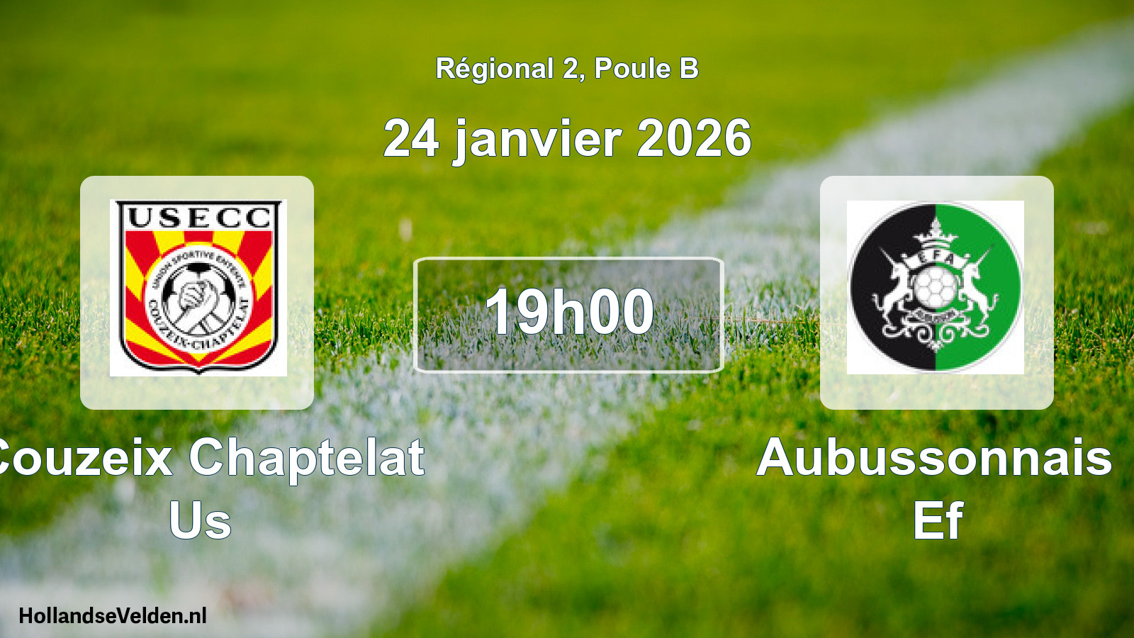 Geplande wedstrijd: Couzeix Chaptelat Us - Aubussonnais Ef (24 janvier 2026)