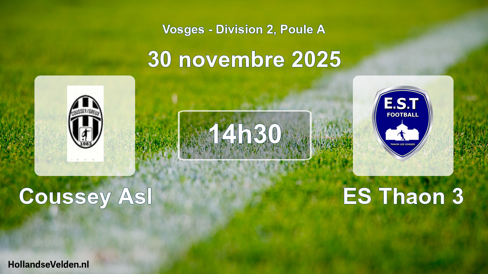 Scheduled Match: Coussey Asl - ES Thaon 3 (30 November 2025)