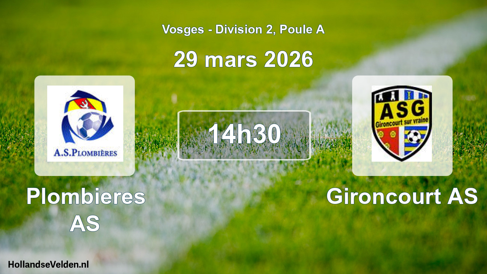 Scheduled Match: Plombieres AS - Gironcourt AS (29 March 2026)