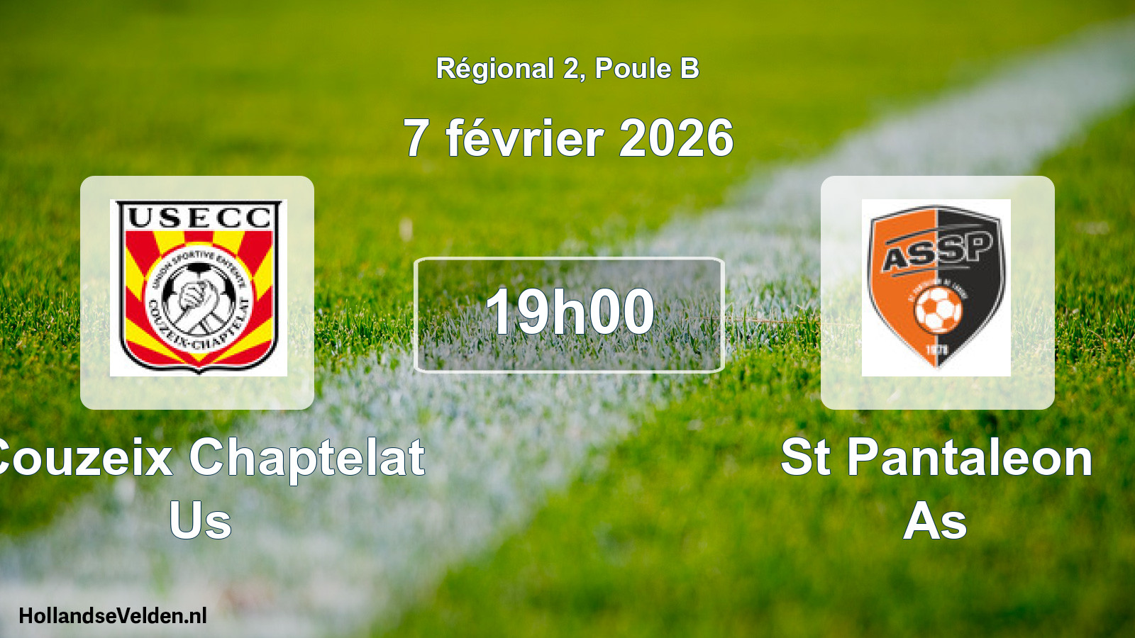 Geplande wedstrijd: Couzeix Chaptelat Us - St Pantaleon As (7 février 2026)