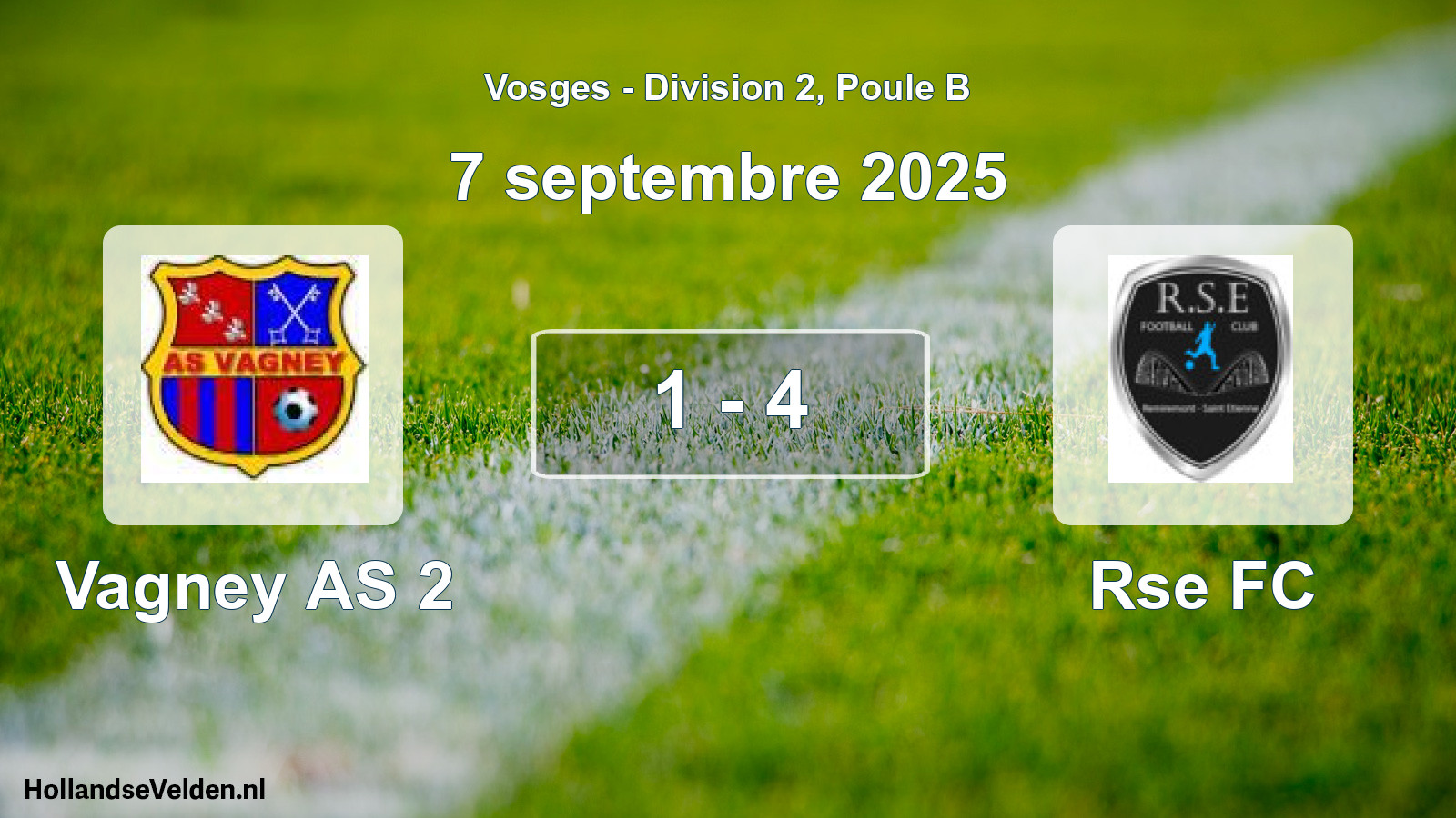 Total number of matches played: Vagney AS 2 - Rse FC 1 - 4 (7 September 2025)
