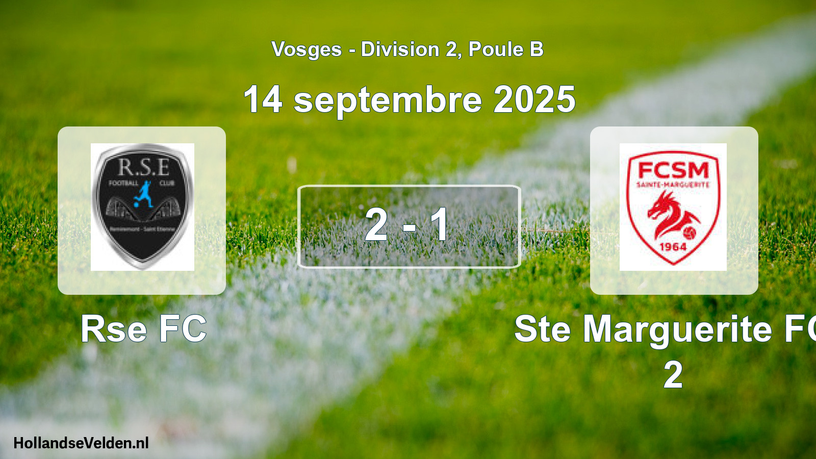 Match joué: Rse FC - Ste Marguerite FC 2 2 - 1 (14 septembre 2025)