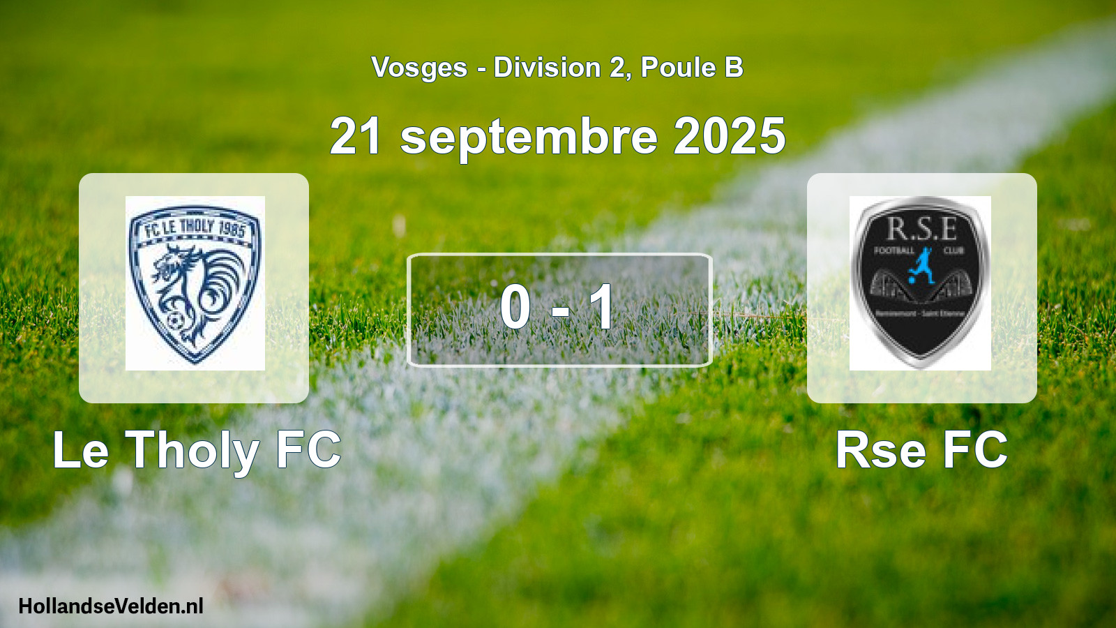 Match joué: Le Tholy FC - Rse FC 0 - 1 (21 septembre 2025)