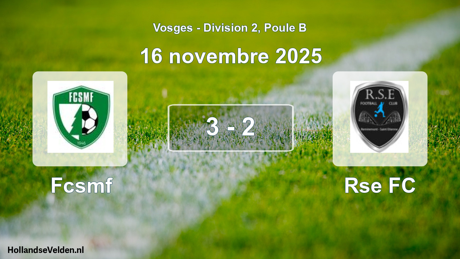 Match joué: Fcsmf - Rse FC 3 - 2 (16 novembre 2025)
