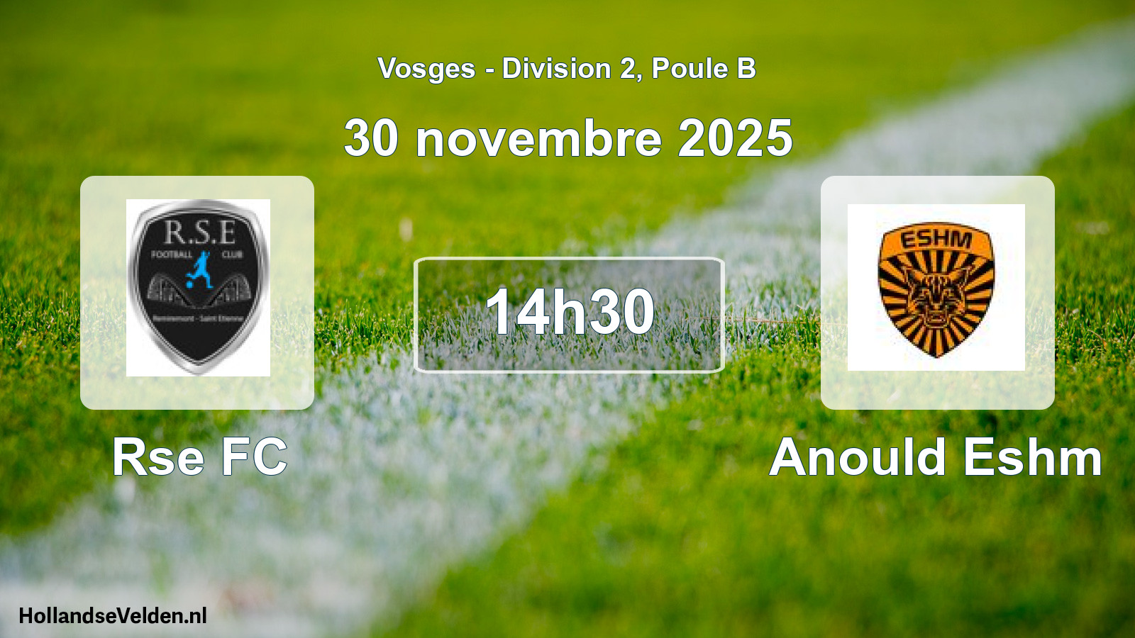 Match programmé: Rse FC - Anould Eshm (30 novembre 2025)