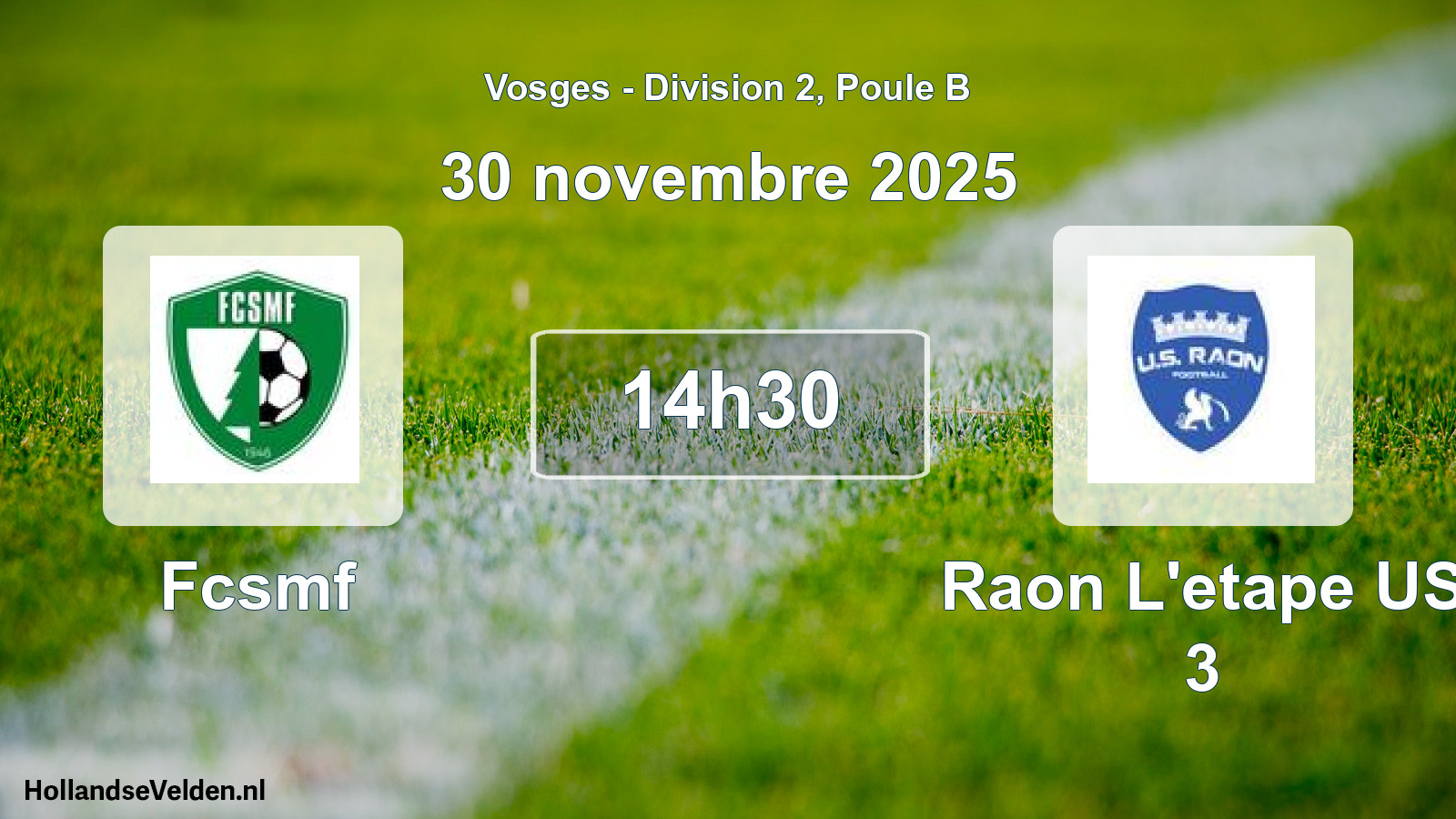 Geplande wedstrijd: Fcsmf - Raon L'etape US 3 (30 november 2025)