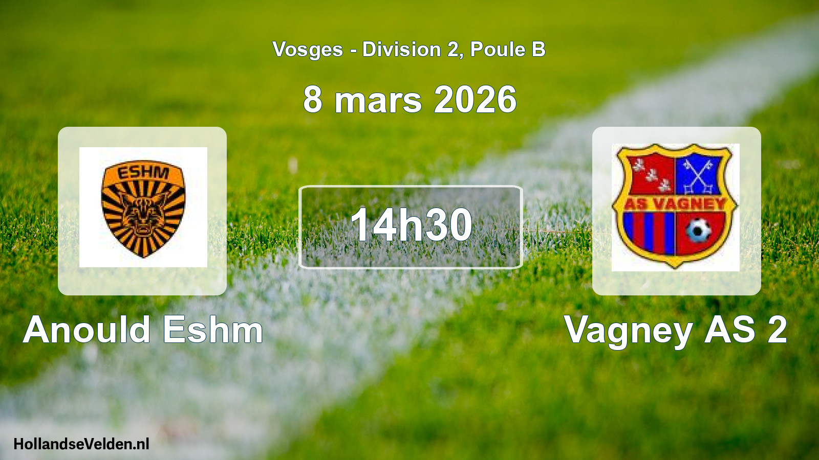 Match programmé: Anould Eshm - Vagney AS 2 (8 mars 2026)